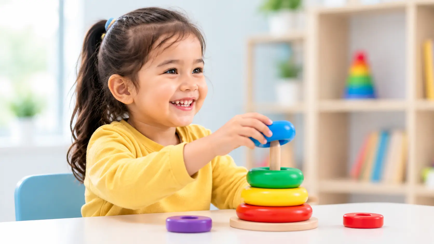 Child participating in ABA therapy activities at daycare